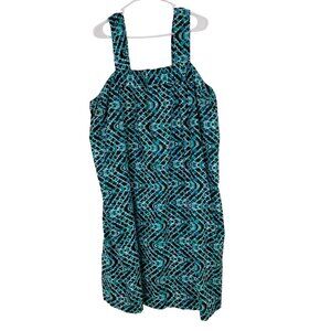 Dreams & Co. Womens 2X Lounge Dress With Pockets RZ10414